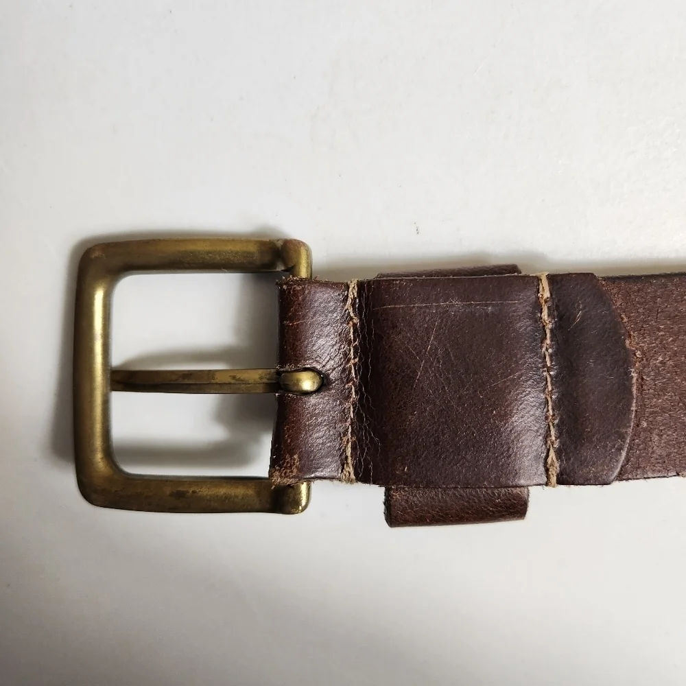 Remington Mens 12 GA Brown Leather Belt-Size 3X (50-52)